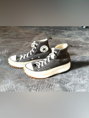 Converse Black and White Platform High Top Sneakers